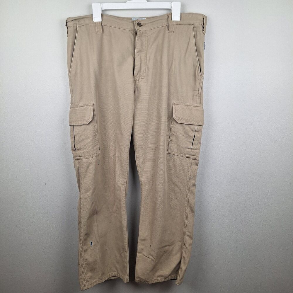 Tyndale FR Utility Cargo Pants Men 38x30 Beige Arc Rated Flame Resistant Cat2